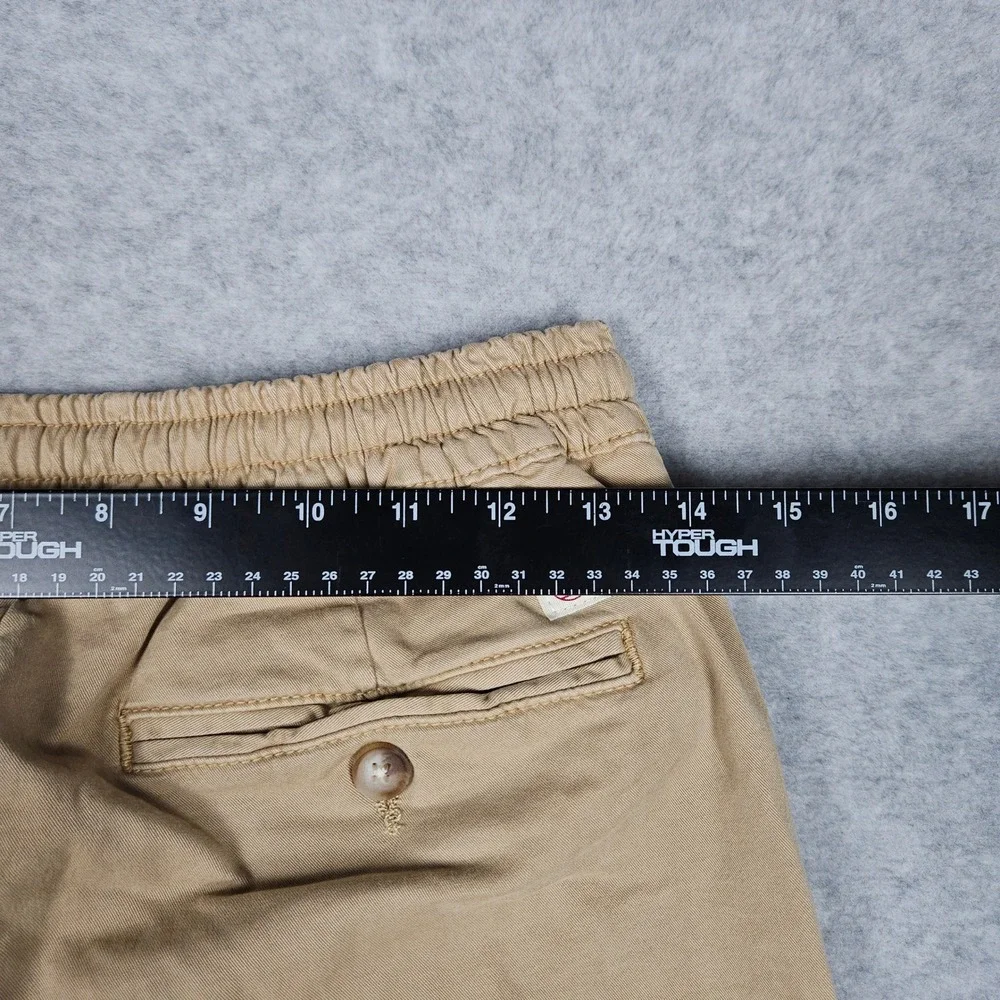 Marine Layer Saturday (Men's Small) Tan Khaki Pants Slim Fit Chino Drawstring